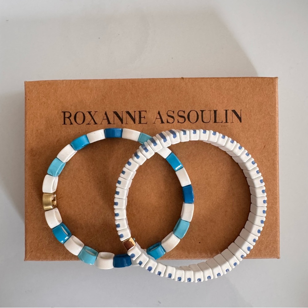 Roxanne Assoulin Turquoise and White Bracelet Set - Picture 3 of 5